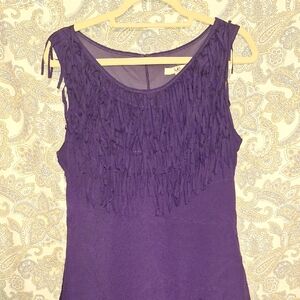 Ya Los Angeles Purple Fringe Tank Top